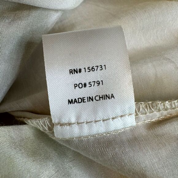 Grade and Gather Pale Yellow Grey Tie Dye Button Down Top Size Small - Picture 9 of 11